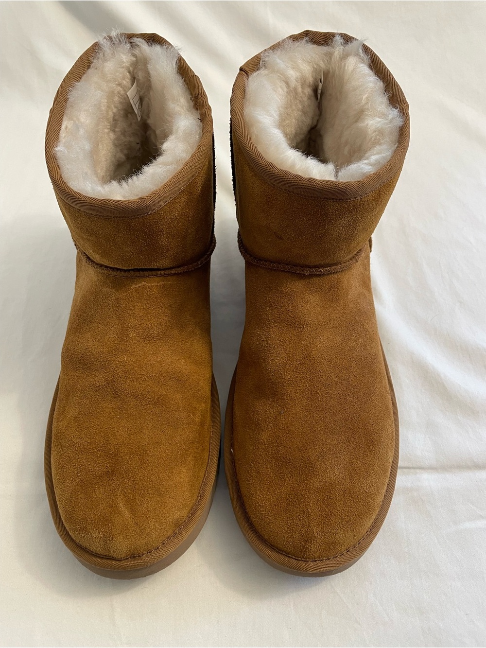 Koolaburra by UGG Men's Burra Mini Suede Boots Chestnut Lightweight Warm Size 13